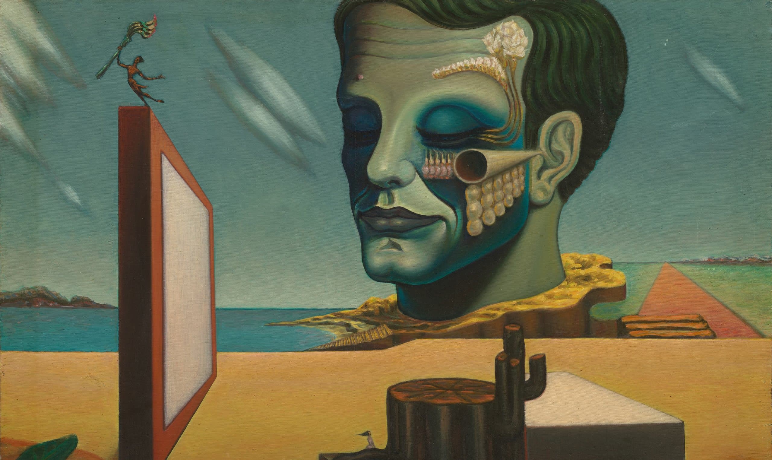 Kim Younghwan, Self-Portrait Landscape, 1962, oil on canvas from the MMCA collection