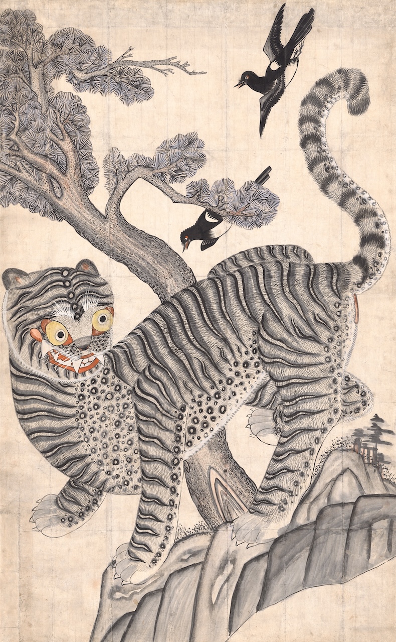 Tiger and Magpie, 1800–1900, ink and colour on paper, National Museum of Korea