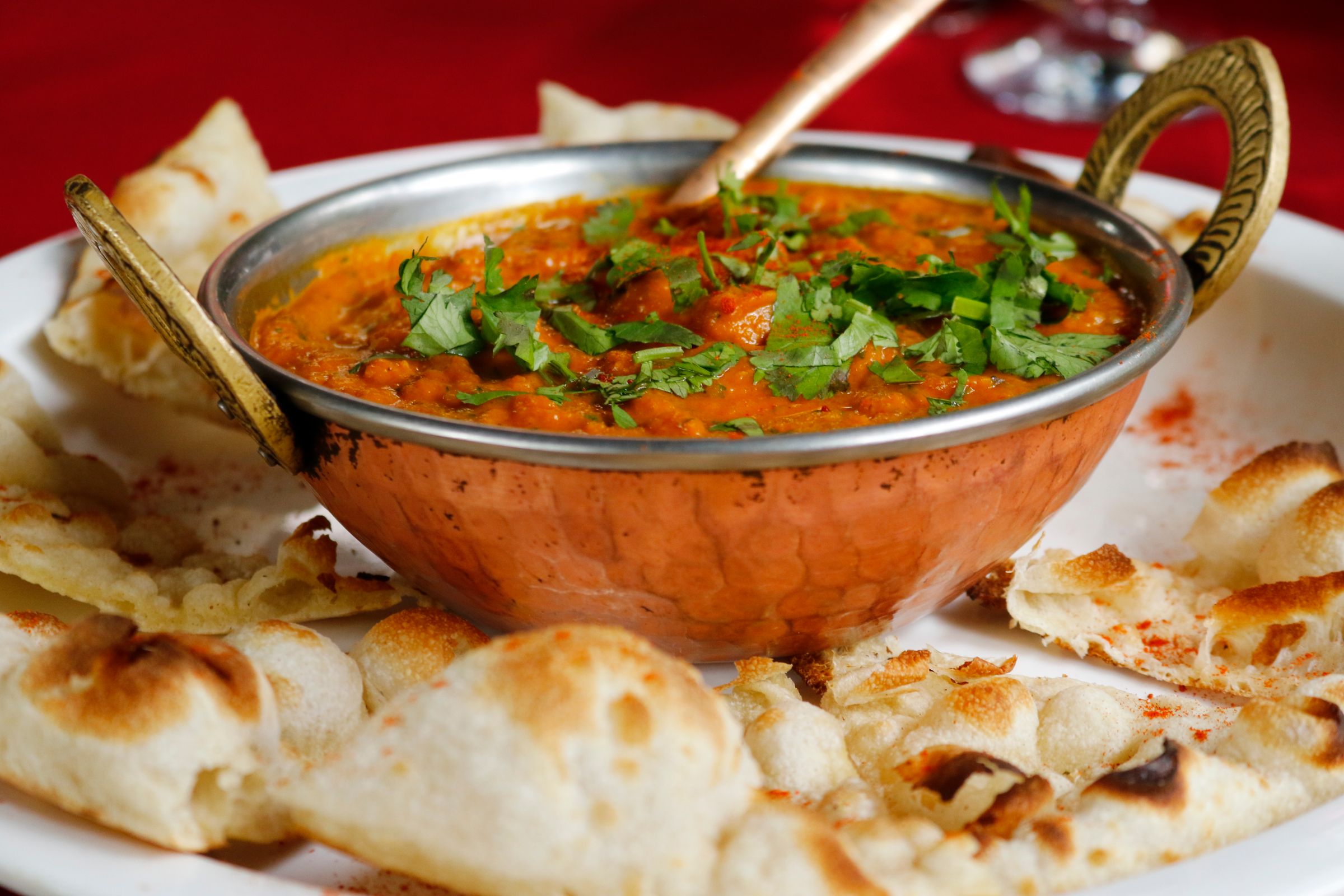 Indian cuisine plated for fine dining