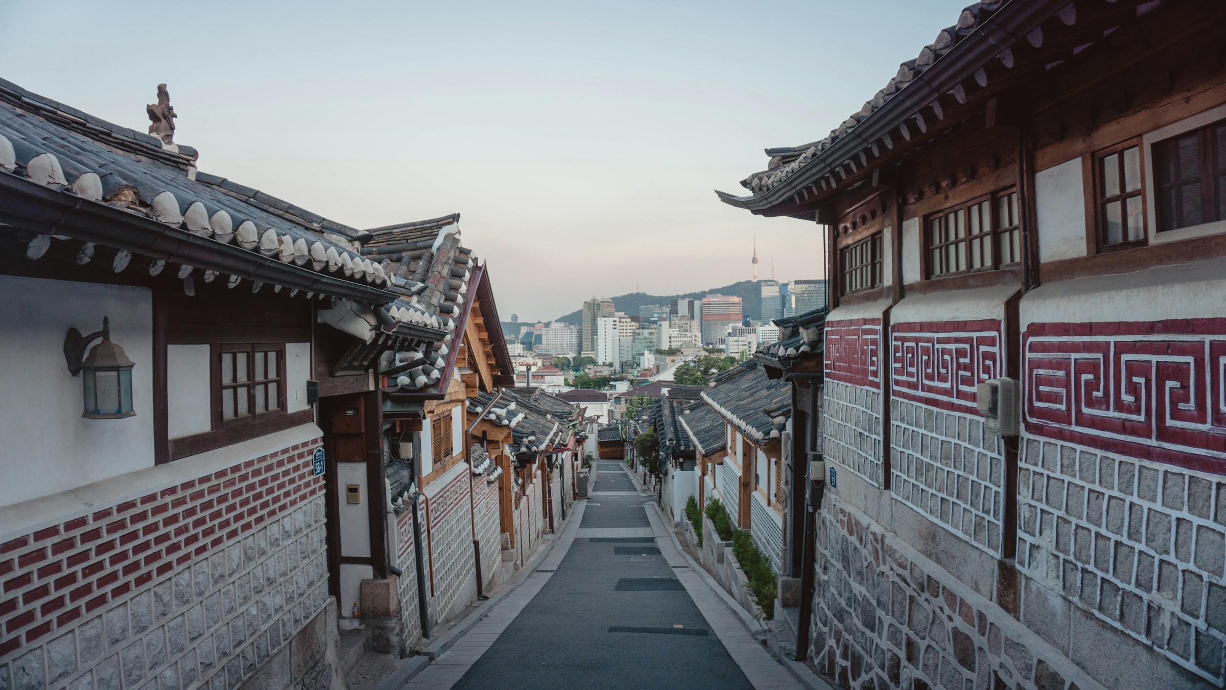 Traditional lane in a historic Seoul neighborhood