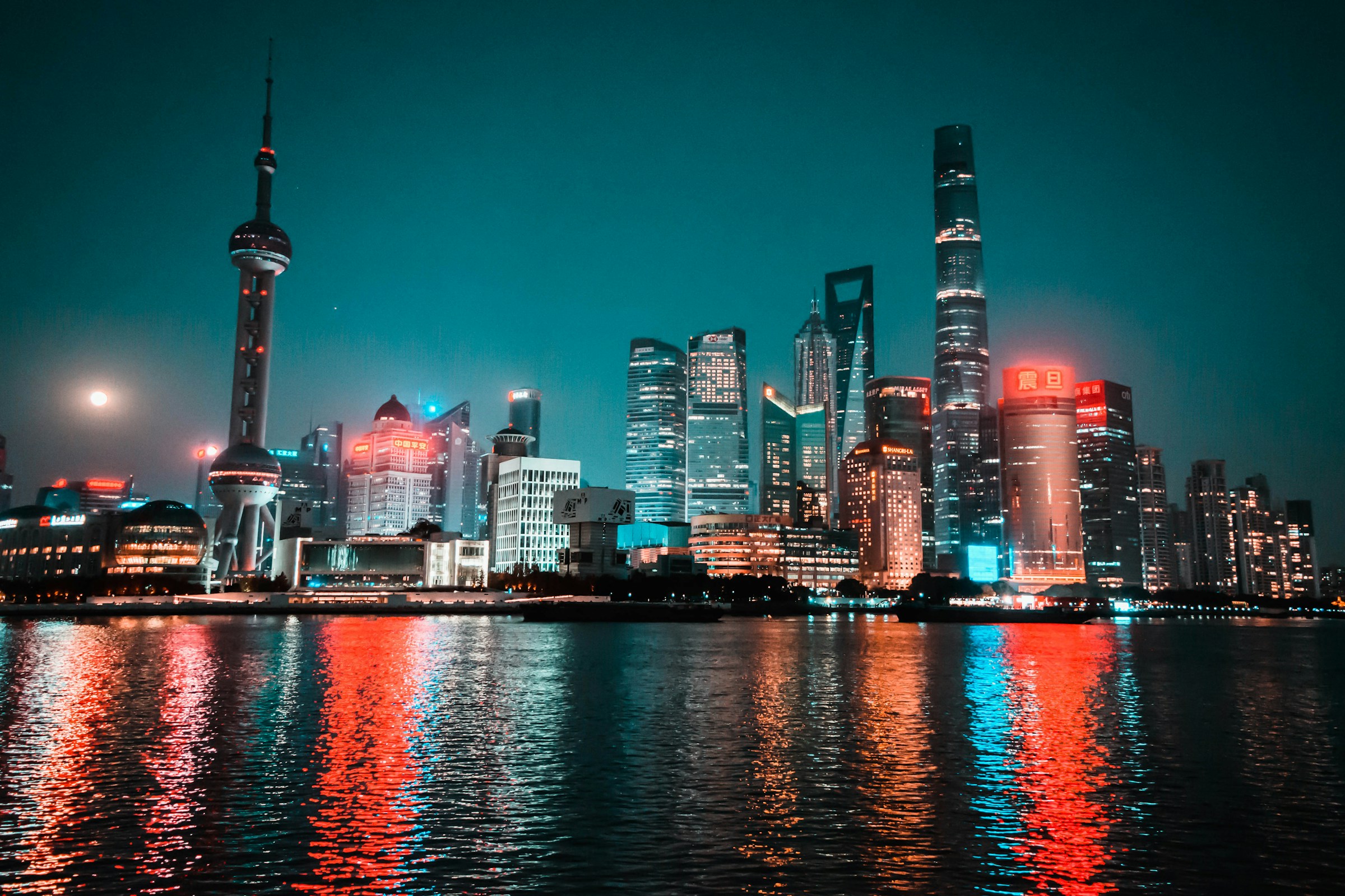 The Bund and Huangpu River at blue hour, Shanghai