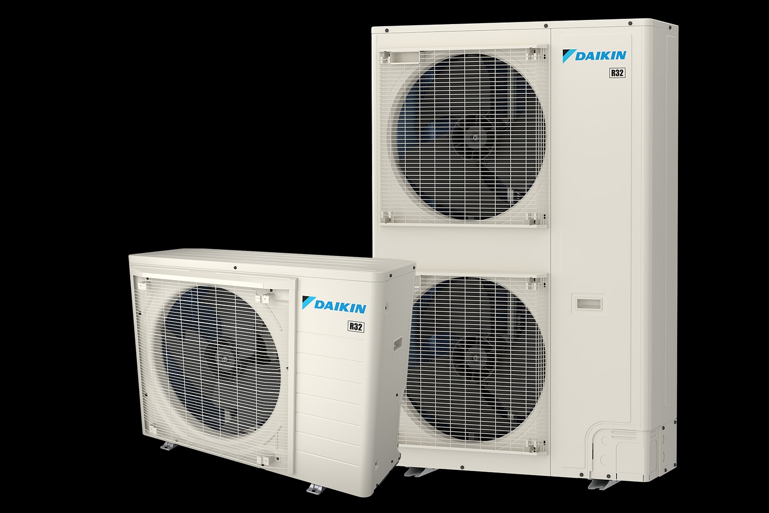 Daikin FIT outdoor heat-pump units with R-32 badges