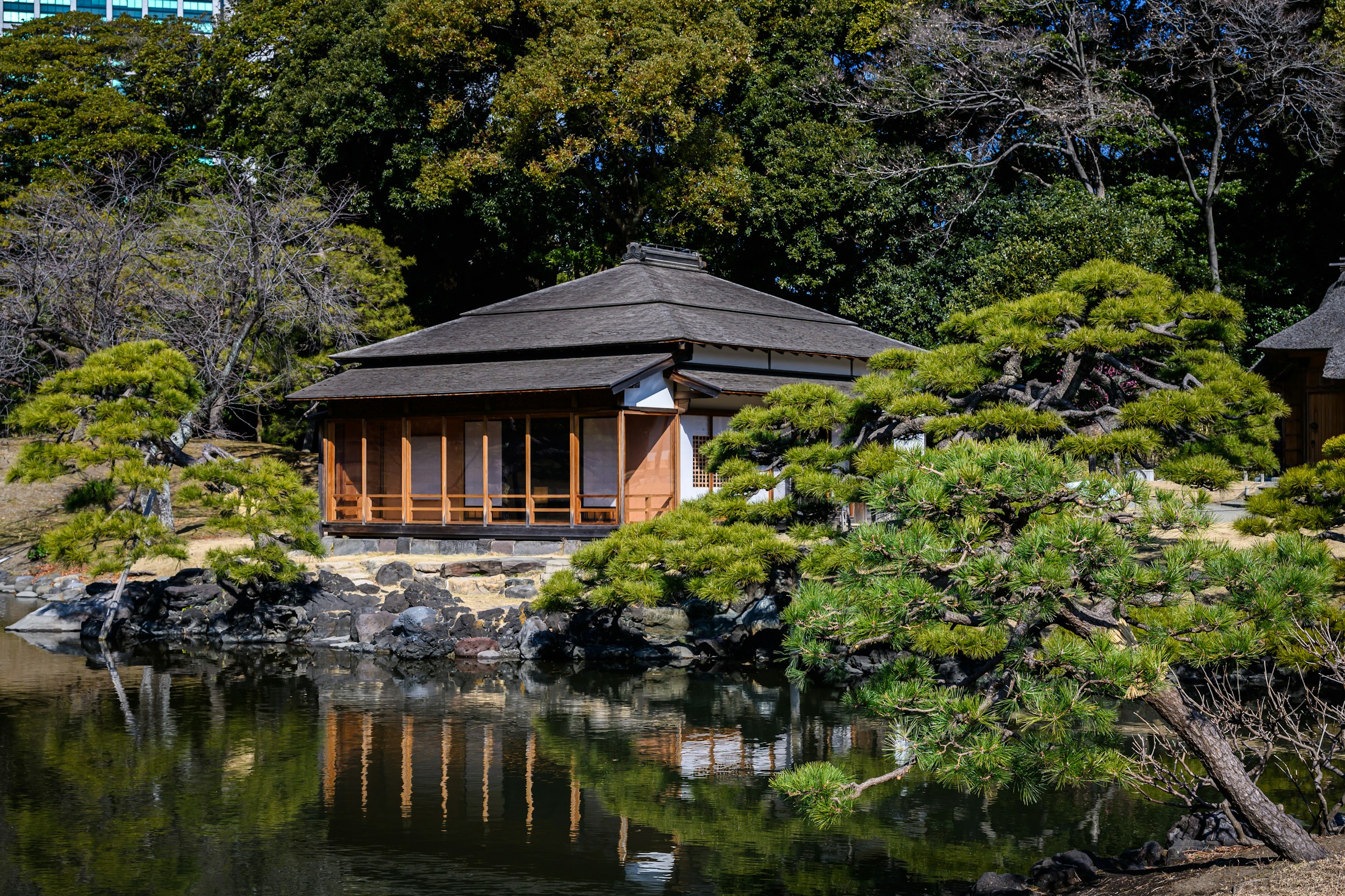 Hamarikyu Gardens: Edo-era landscape against the Shiodome skyline