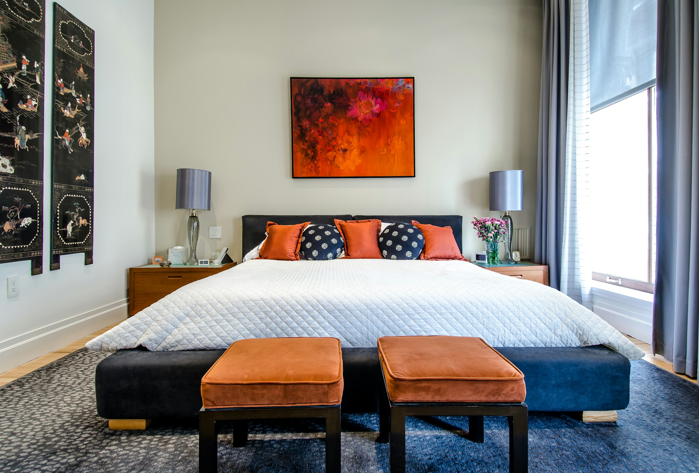 Hotel-inspired bedroom suite with spa-caliber finishes